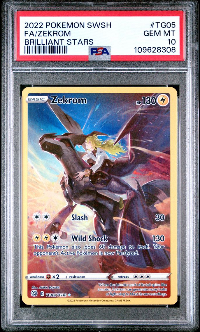 2022 #TG05 Full Art/Zekrom PSA 10 Sword & Shield Brilliant Stars