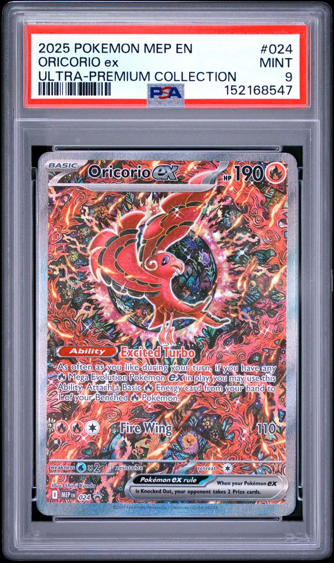 2025 #024 Oricorio EX PSA 9 Mep EN-Me Black Star Promo