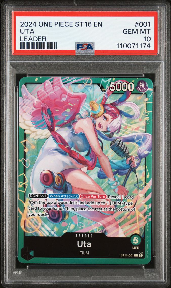 2024 #001 Uta PSA 10 One Piece Starter Deck ST16-Green Uta