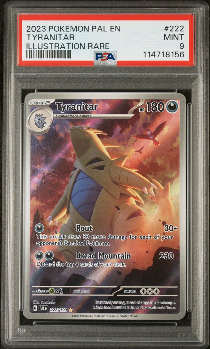 2023 #222 Tyranitar PSA 9 Pal EN-Paldea Evolved Pokemon