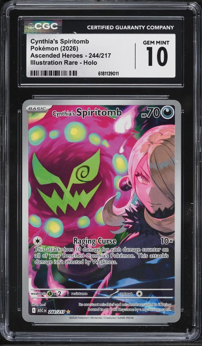 2026 Pokemon Mega Evolution Ascended Heroes IR Cynthia's Spiritomb #244 CGC 10 GEM MINT
