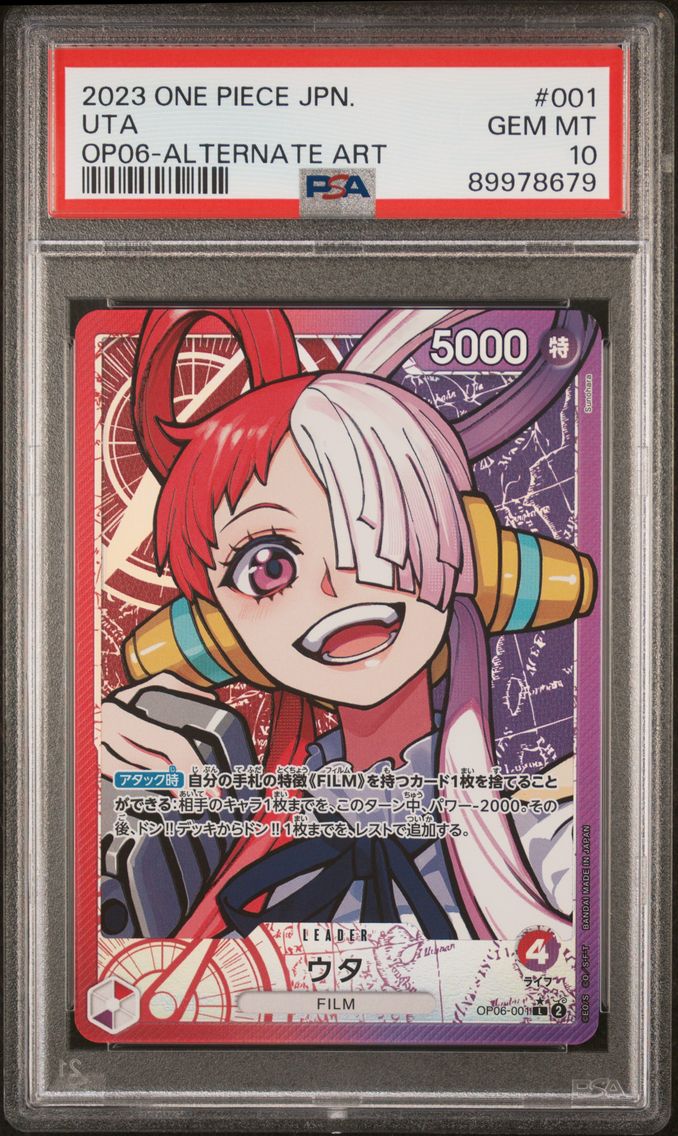 2023 #001 Uta PSA 10 One Piece Japanese OP06-Wings of the Captain