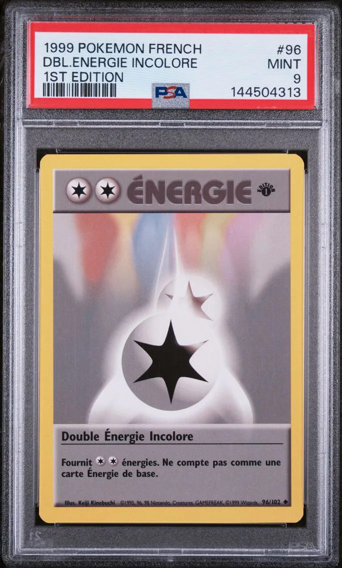 1999 #96 Double Energie Incolore 1st Edition PSA 9 French