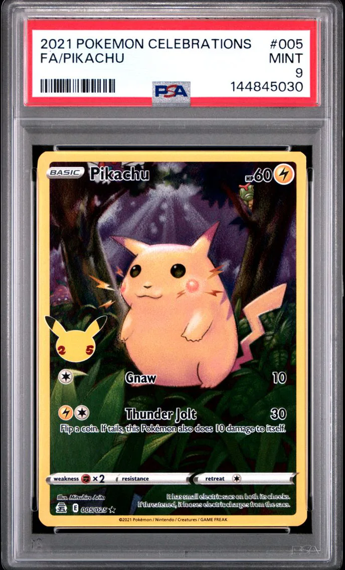 2021 #005 Full Art/Pikachu PSA 9 Celebrations