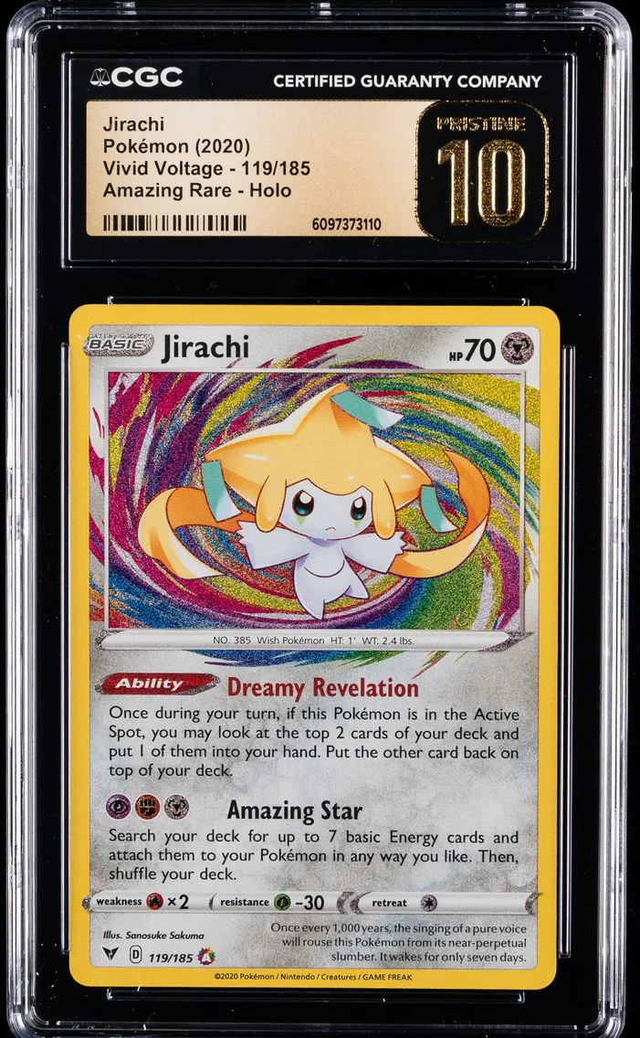 2020 #119 Jirachi CGC 10 Pristine Sword & Shield Vivid Voltage Pokemon