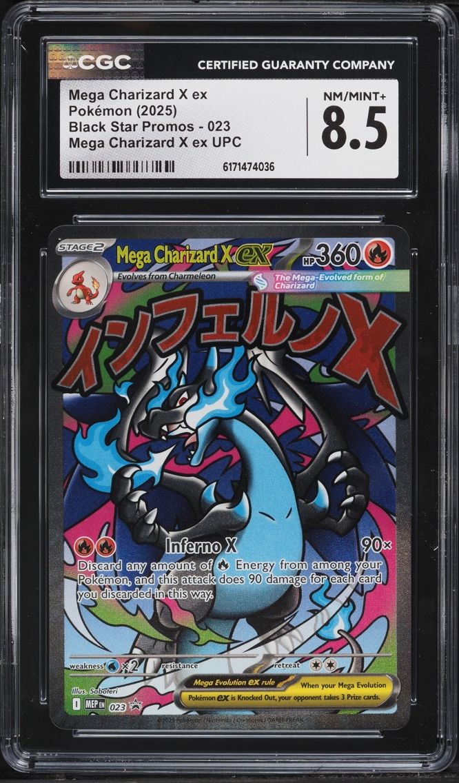 2025 Pokemon Mega Evolution Promo Ultra Premium MA Mega Charizard X ex #23 CGC 8.5 NM-MT+