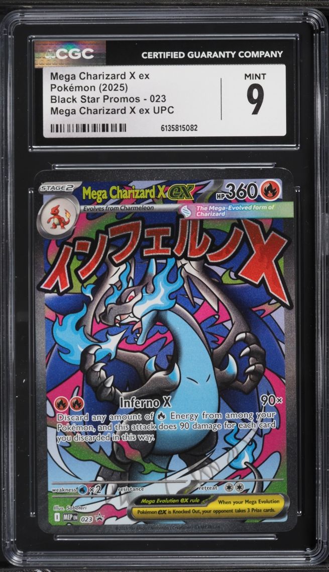 2025 Pokemon Mega Evolution Promo Ultra Premium Full Art Mega Charizard X ex #23 CGC 9 MINT