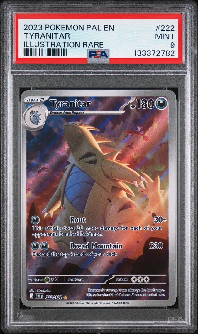 2023 #222 Tyranitar PSA 9 Pal EN-Paldea Evolved Pokemon