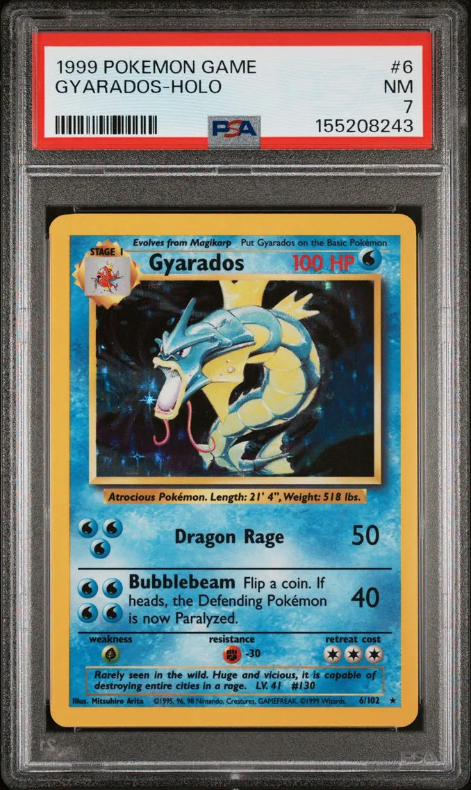 1999 #6 Gyarados-Holo PSA 7 Game