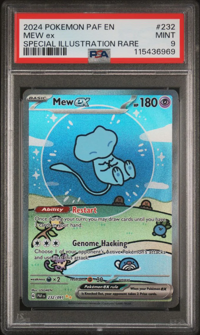 2024 #232 Mew ex PSA 9 Paldean Fates - PAF EN - English Pokemon
