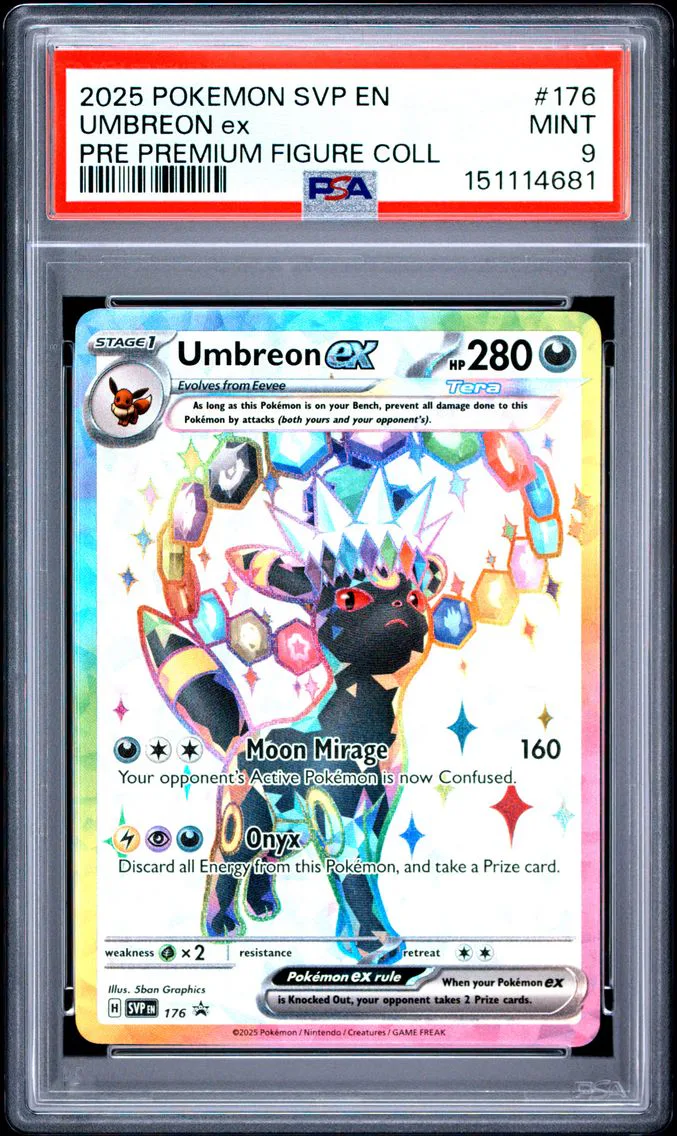 2025 #176 Umbreon EX PSA 9 Svp EN-SV Black Star Promo