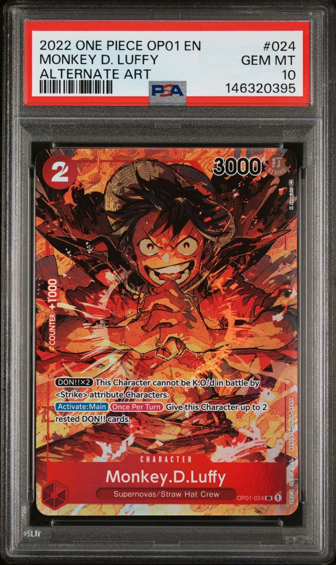 2022 #024 Monkey D. Luffy PSA 10 One Piece OP01-Romance Dawn