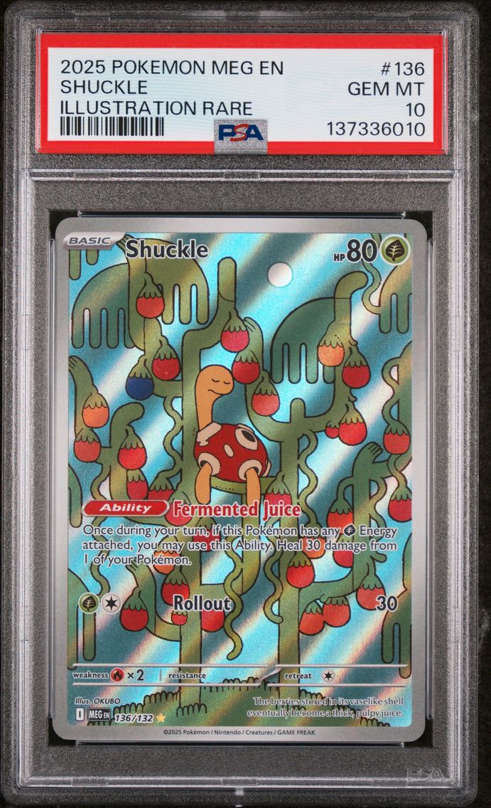 2025 #136 Shuckle PSA 10 Meg EN-Mega Evolution