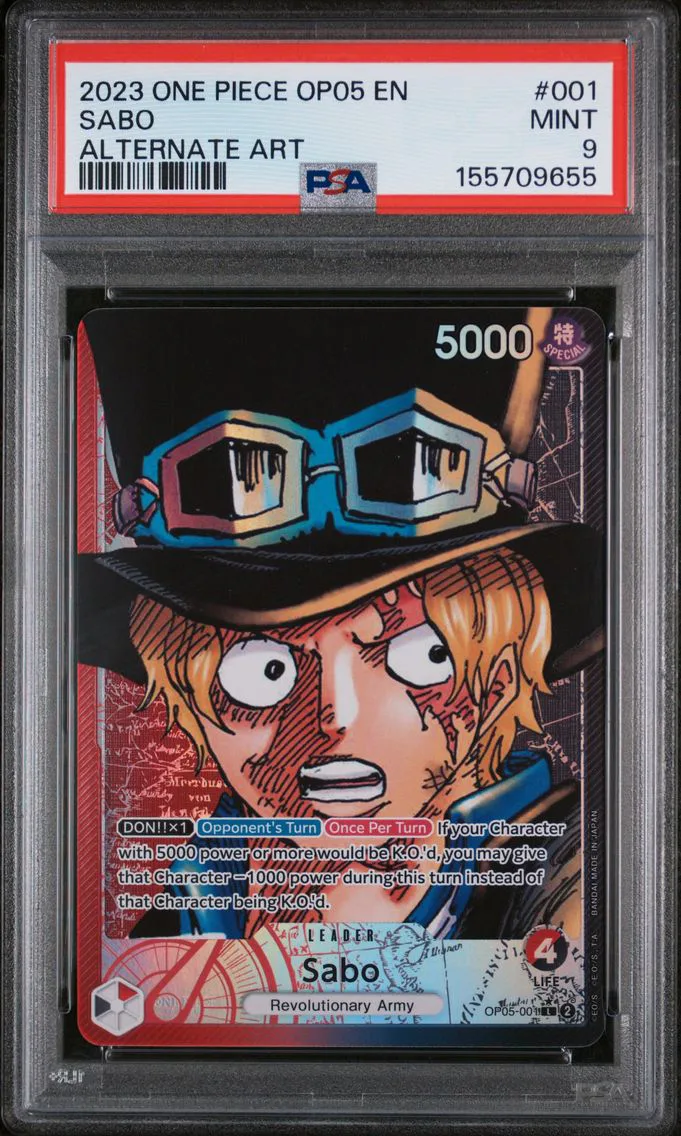 2023 #001 Sabo PSA 9 One Piece OP05-Awakening of the New Era
