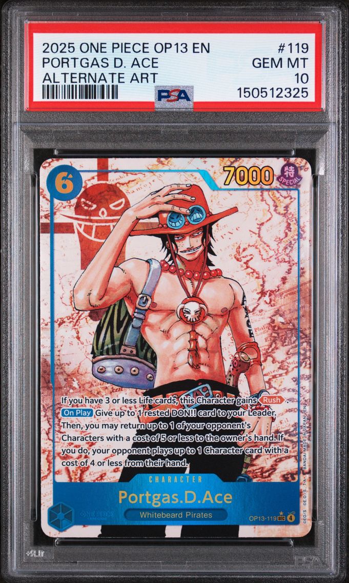 2025 #119 Portgas D. Ace PSA 10 One Piece OP13-Carrying on His Will