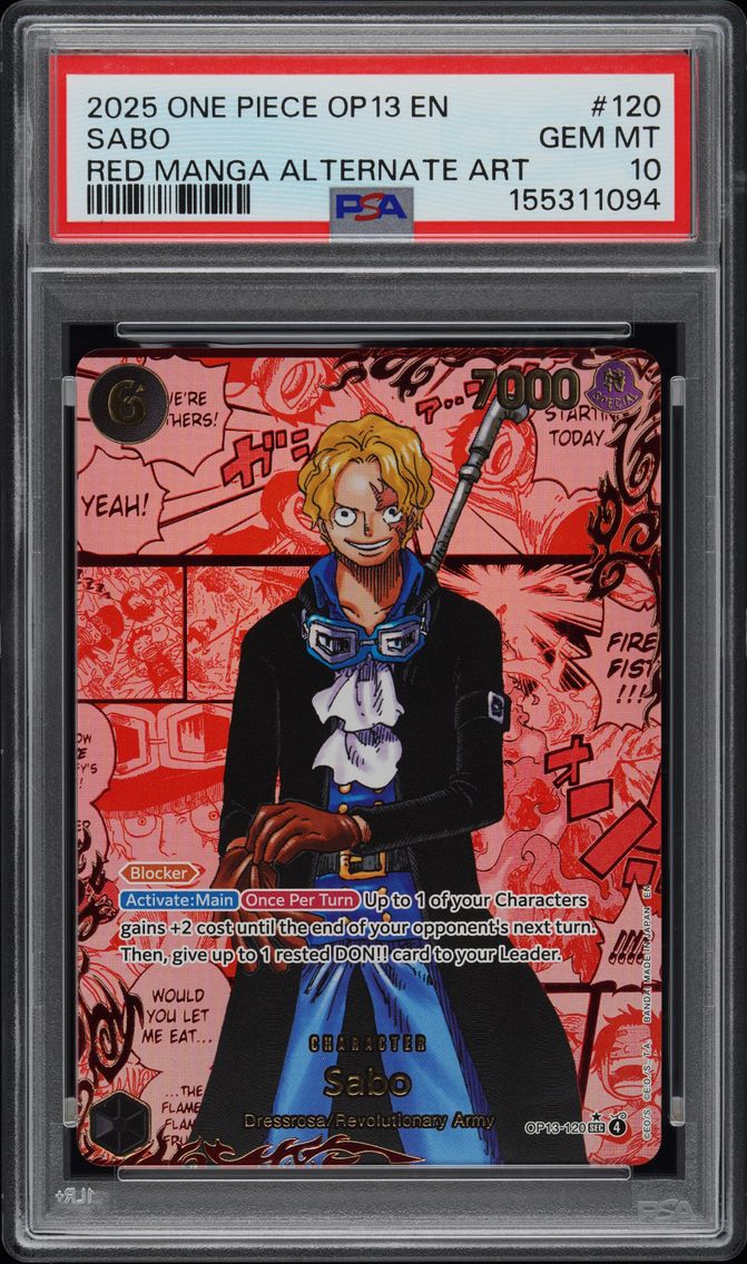 2025 #120 Sabo PSA 10 One Piece