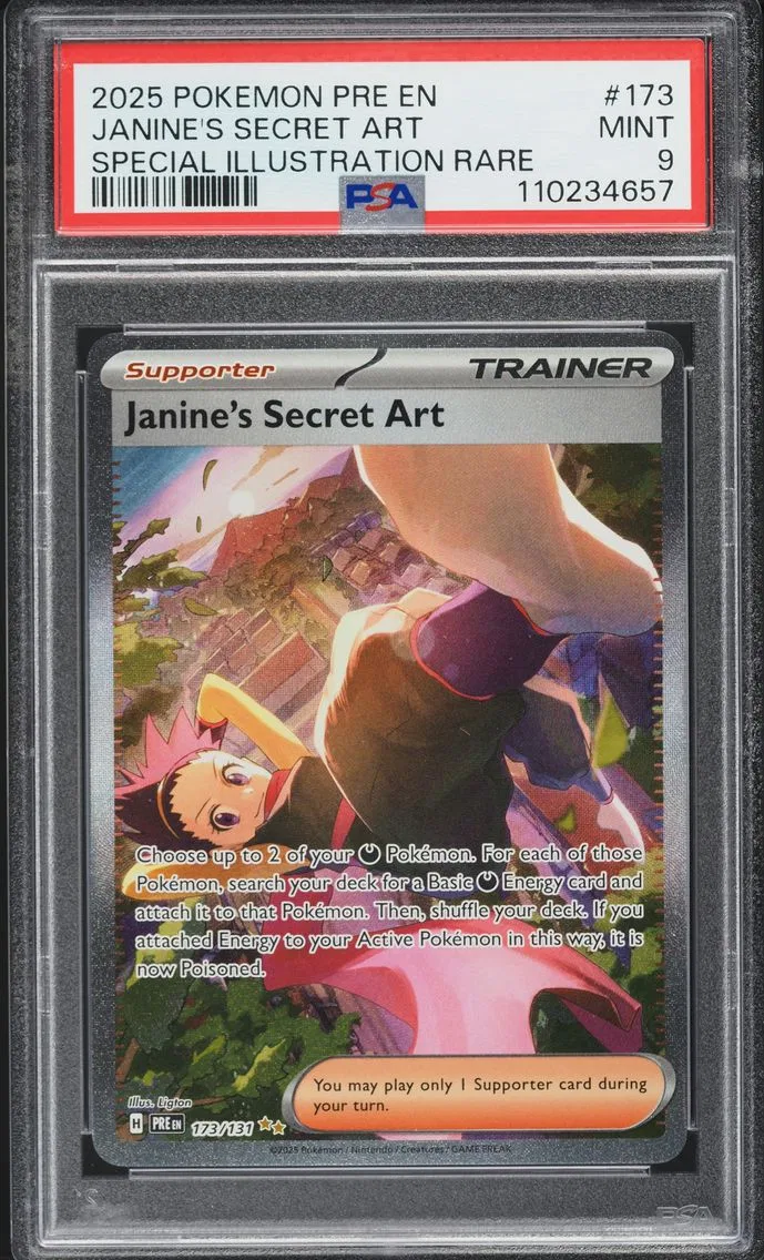 2025 #173 Janine's Secret Art PSA 9 Pre EN-Prismatic Evolutions Pokemon