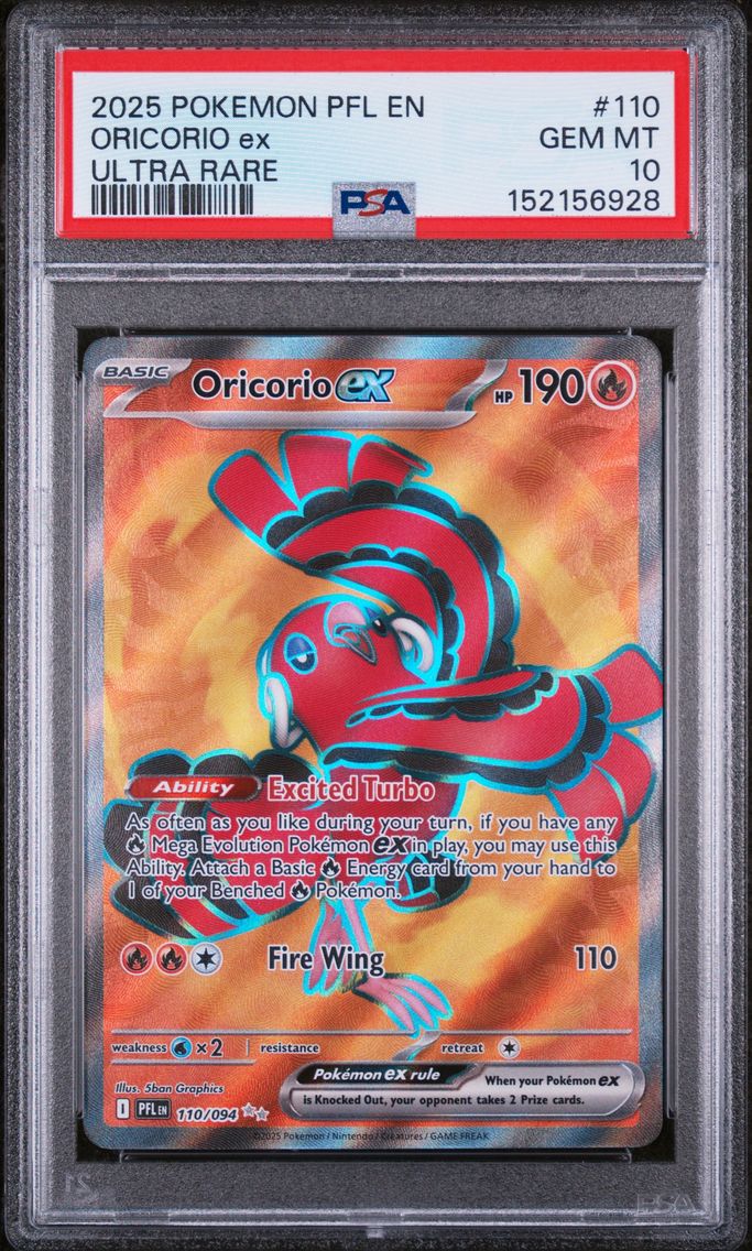 2025 #110 Oricorio EX PSA 10 Pfl EN-Phantasmal Flames