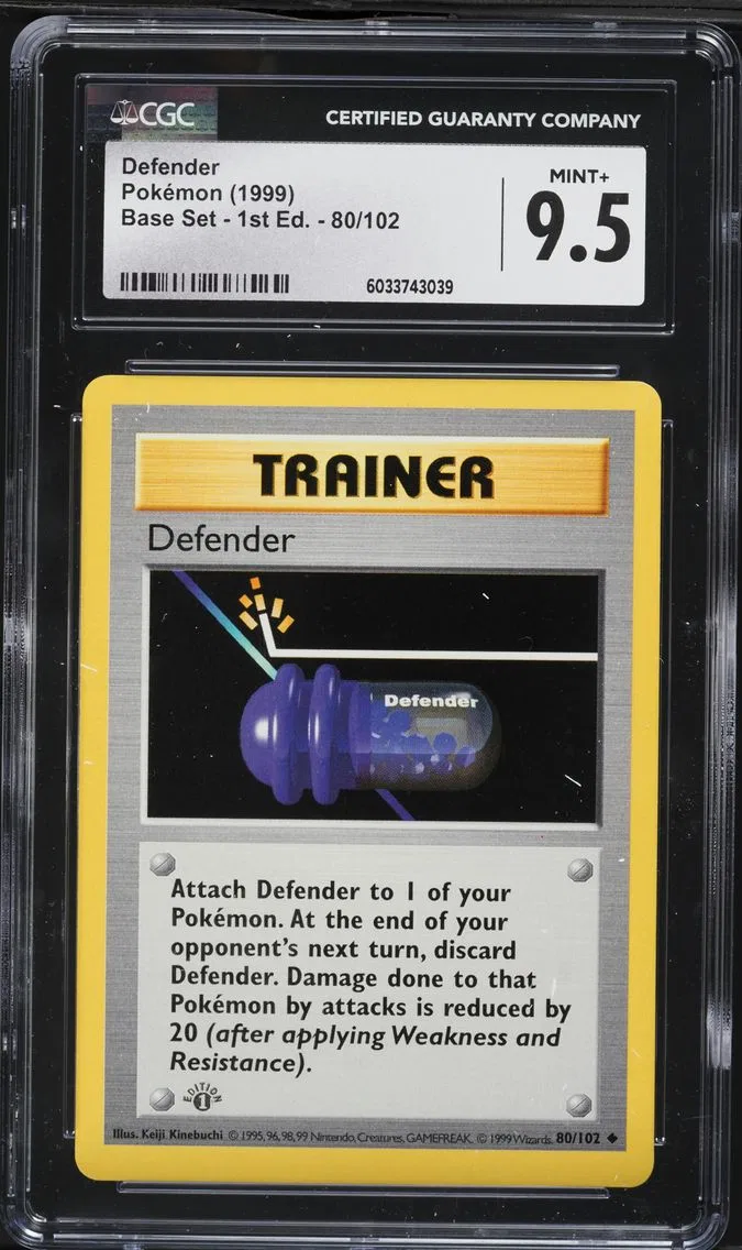 1999 #80 Defender 1st Edition CGC 9.5 Game Pokemon