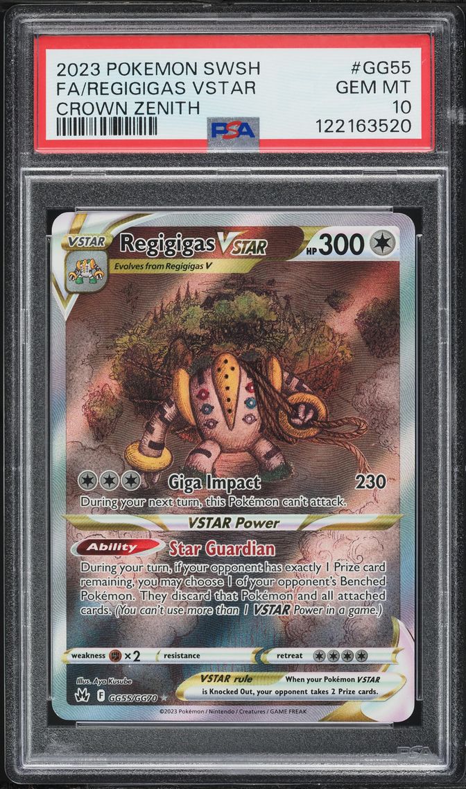 2023 #GG55 Full Art/Regigigas Vstar PSA 10 Sword and Shield Crown Zenith Pokemon