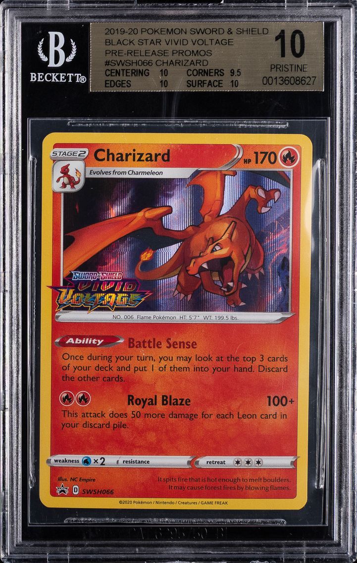 2019 #SWSH066 Charizard BGS 10 Vivid Voltage Pre-Release Promos