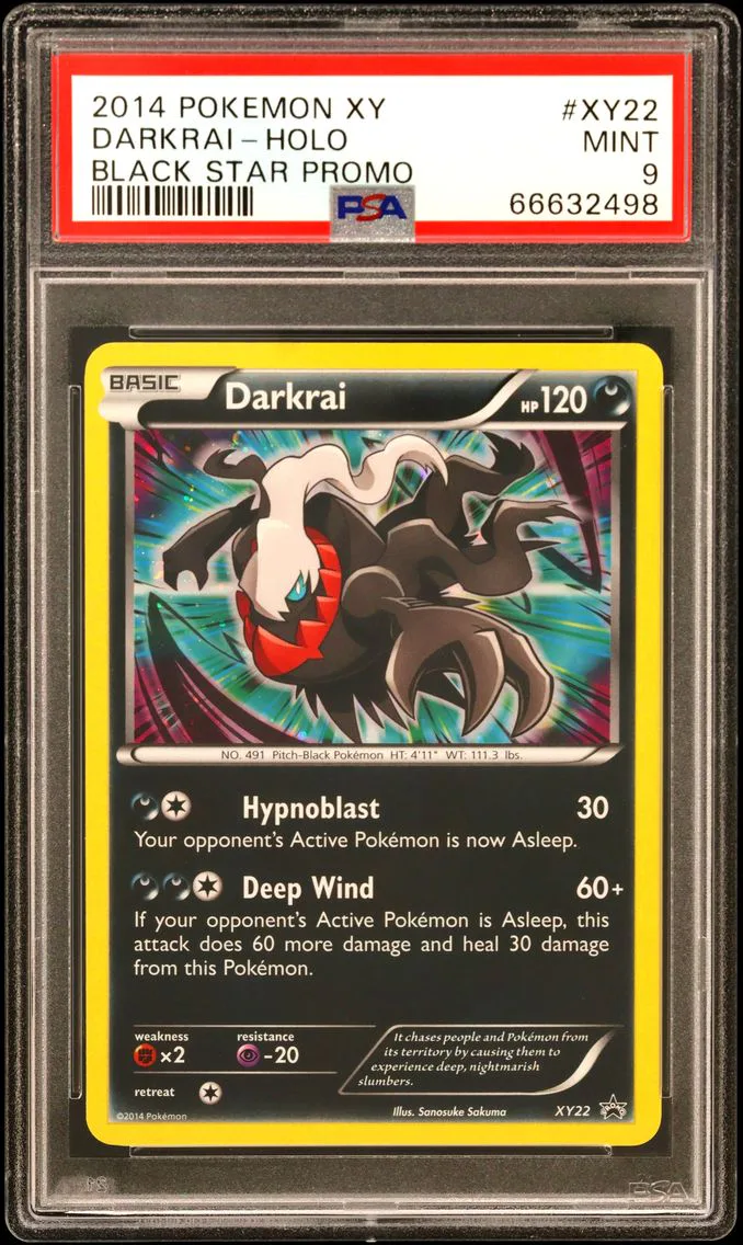 2014 #XY22 Darkrai-Holo PSA 9 XY Black Star Promo