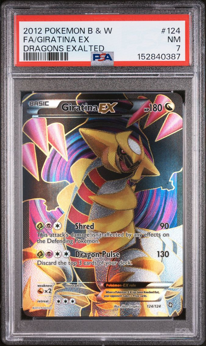 2012 #124 Full Art/Giratina EX PSA 7 Black & White Dragons Exalted Pokemon