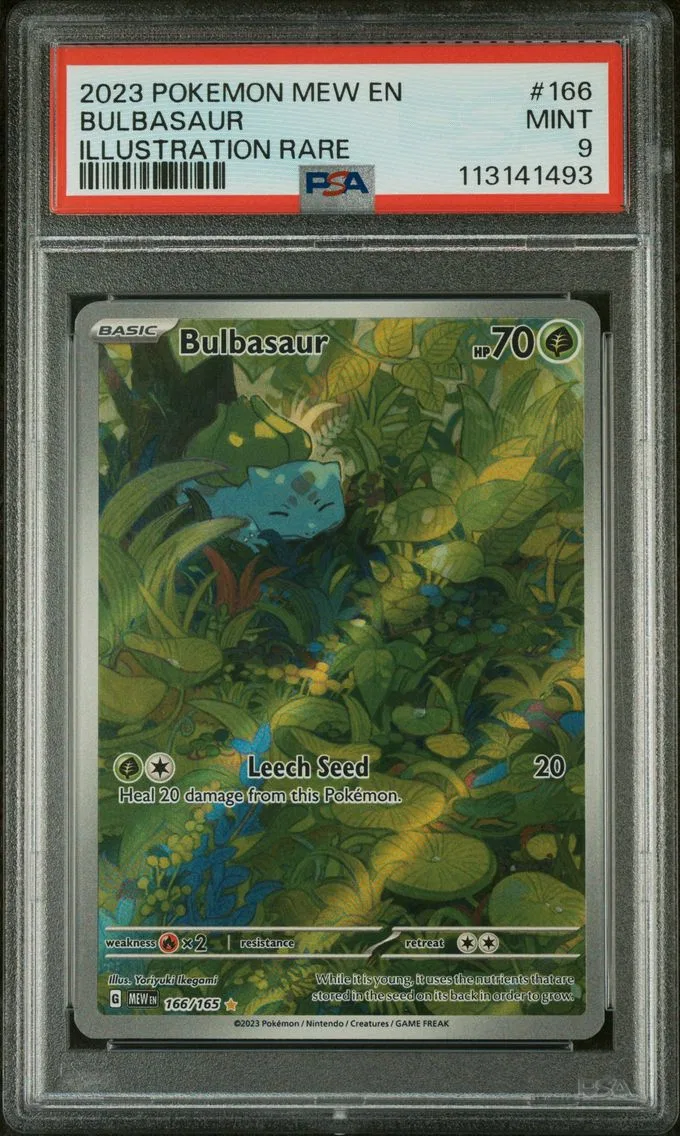 2023 #166 Bulbasaur PSA 9 Mew EN-151