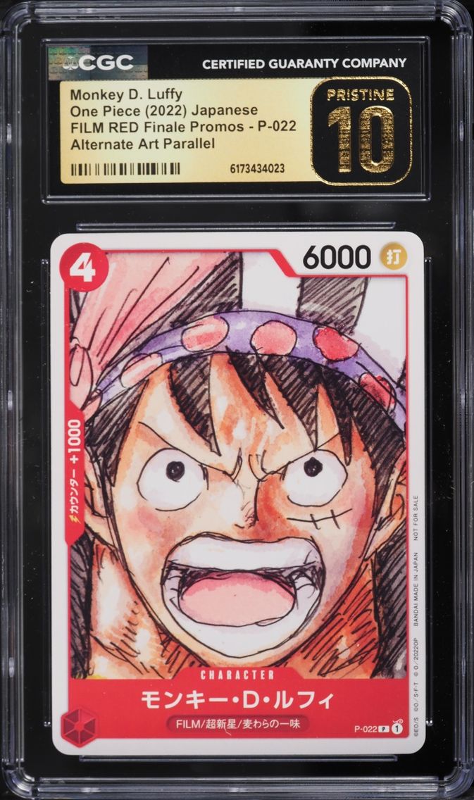 2022 #P-022 Art Monkey D. Luffy CGC 10 One Piece Japanese Promo FILM RED Alt