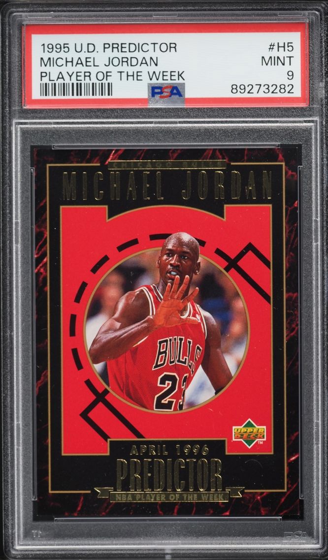1995 #H5 Michael Jordan PSA 9 Upper Deck Predictor Player Of The Week
