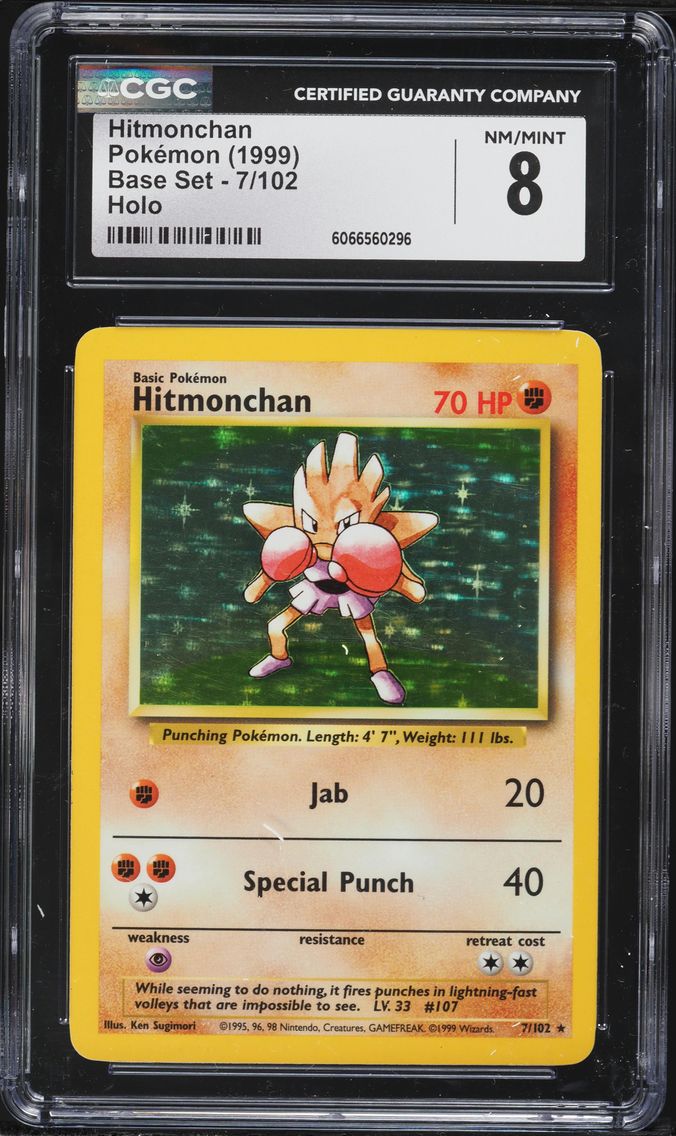 1999 #7 Hitmonchan-Holo CGC 8 Game Pokemon