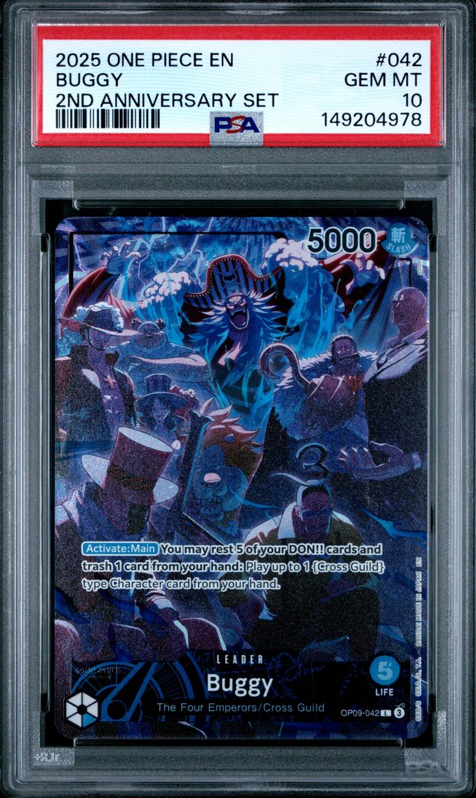2025 #042 Buggy PSA 10 One Piece English Version 2nd Anniversary Set