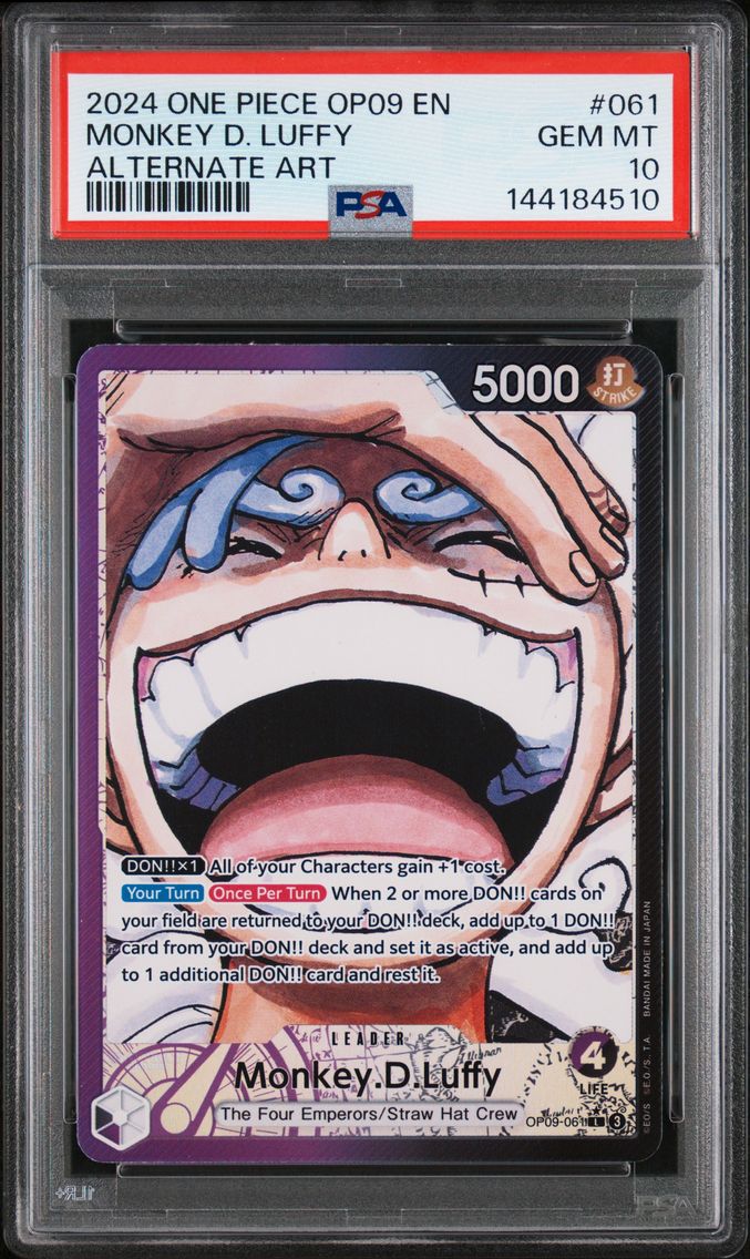 2024 #061 Monkey D. Luffy PSA 10 One Piece OP09-Emperors in the New World