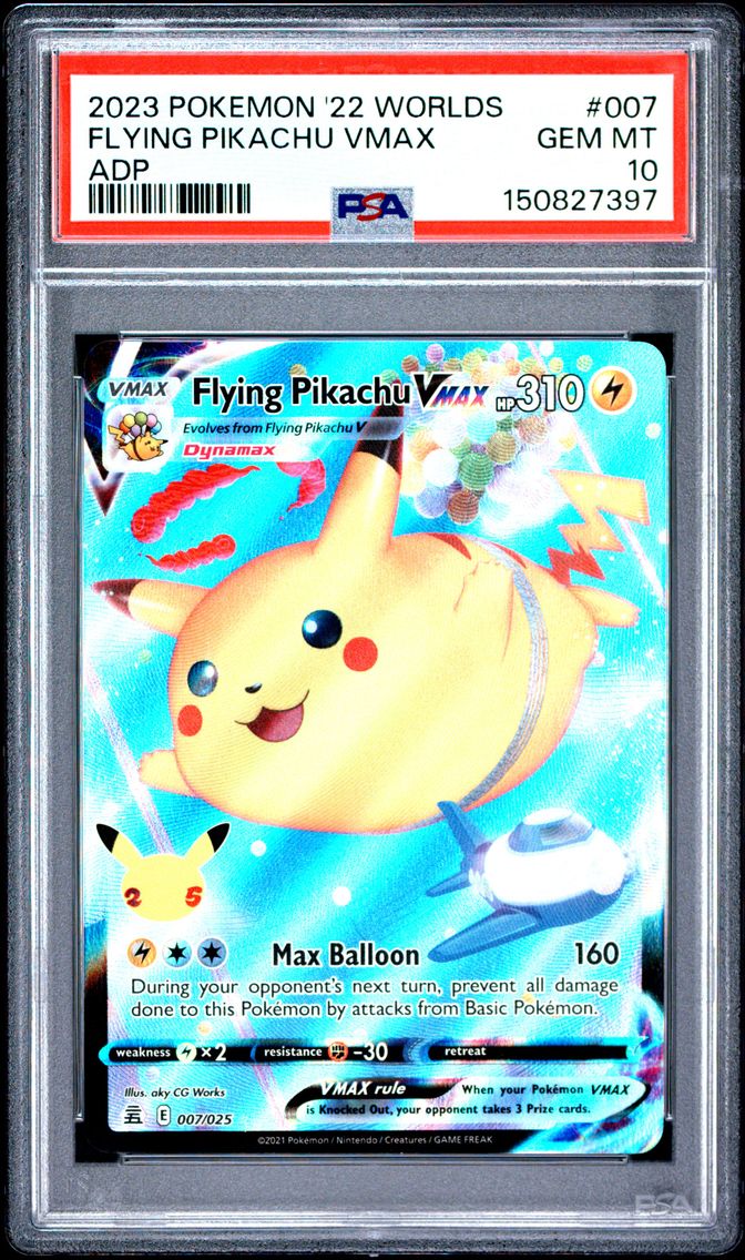 2023 #007 Flying Pikachu Vmax PSA 10 2022 World Championships Deck: Adp