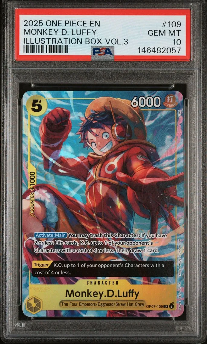 2025 #109 Monkey D. Luffy PSA 10 Illustration Box Vol.3 One Piece Promos One Piece