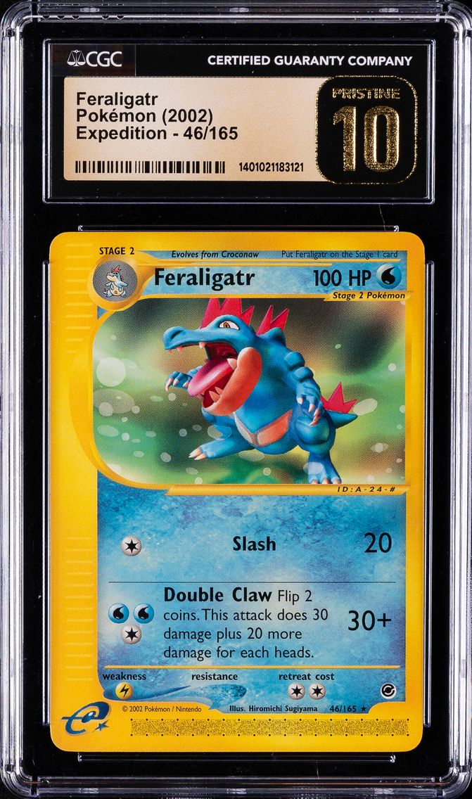 2002 #46 Feraligatr CGC 10 Pristine Expedition Pokemon