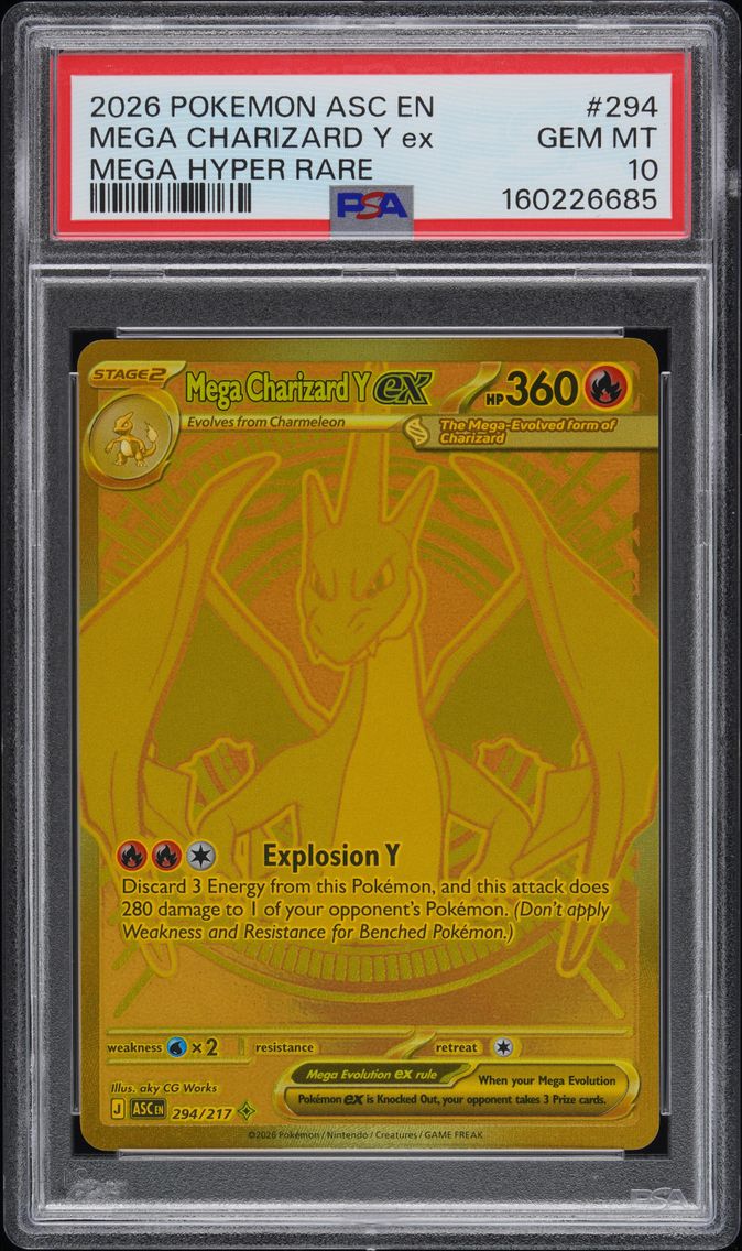 2026 #294 Mega Charizard Y EX PSA 10 Asc EN-Ascended Heroes
