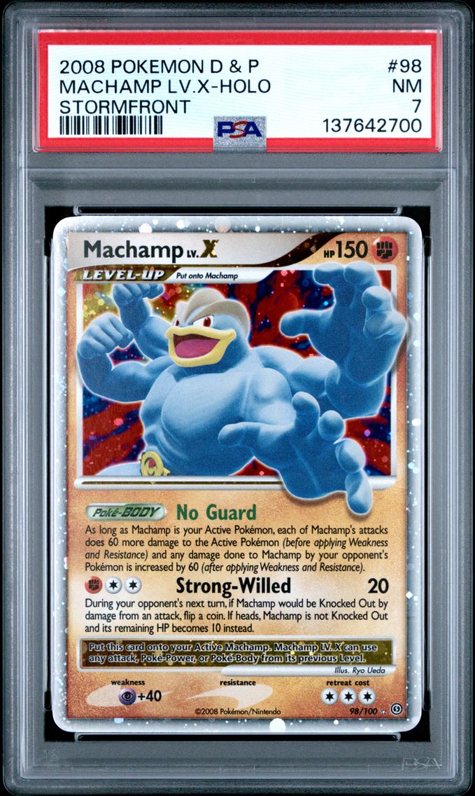 2008 #98 Machamp LV.X-Holo PSA 7 Diamond & Pearl Stormfront Pokemon