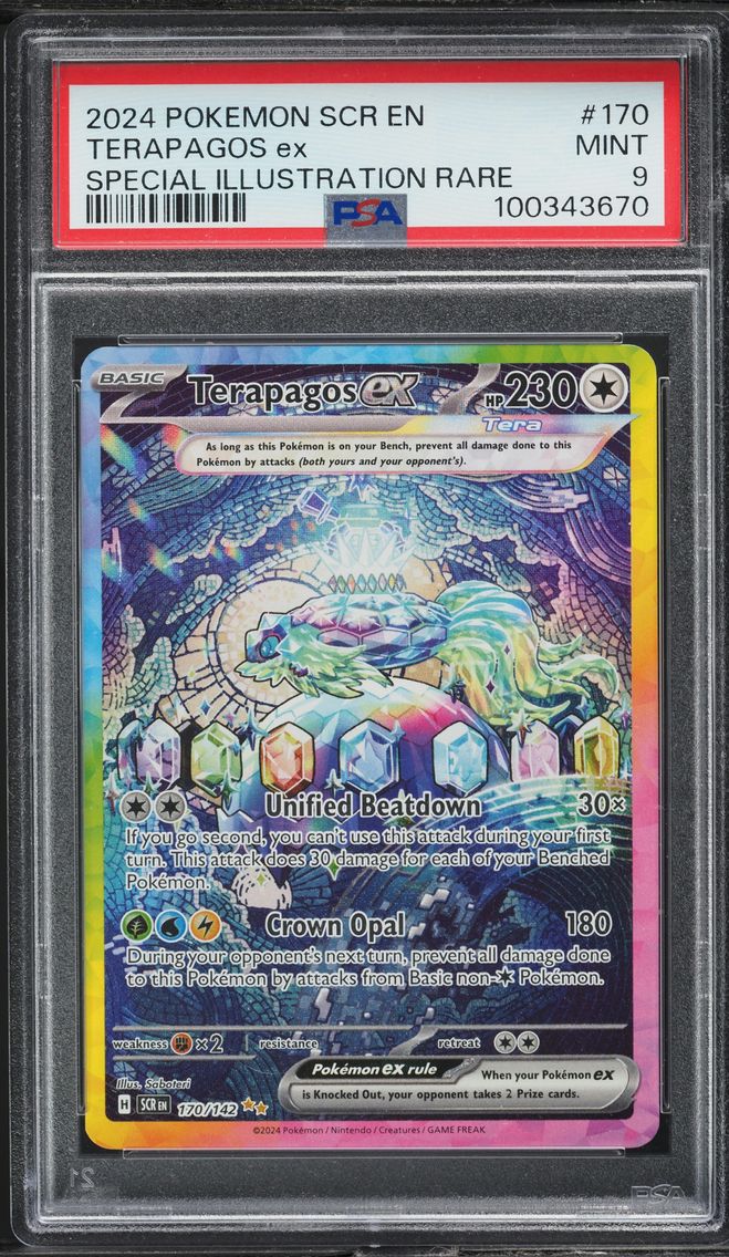2024 #170 SCARLET & VIOLET STELLAR CROWN SIR TERAPAGOS EX PSA 9 POKEMON