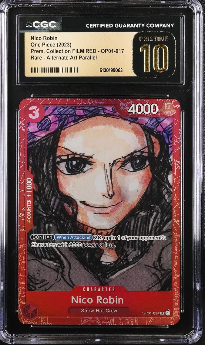 2023 #OP01-017 Nico Robin CGC 10 Pristine Premium Collection FILM RED (Foil) - English