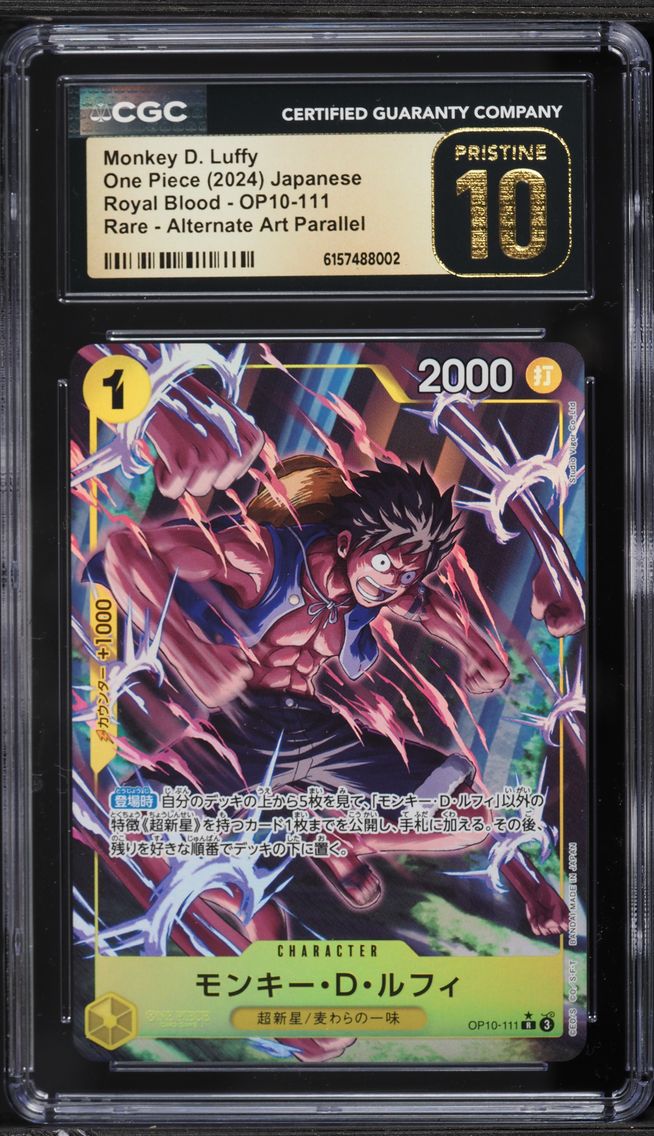 2024 #OP10-111 Alt Art Monkey D. Luffy CGC 10 PRISTINE Royal Blood One Piece