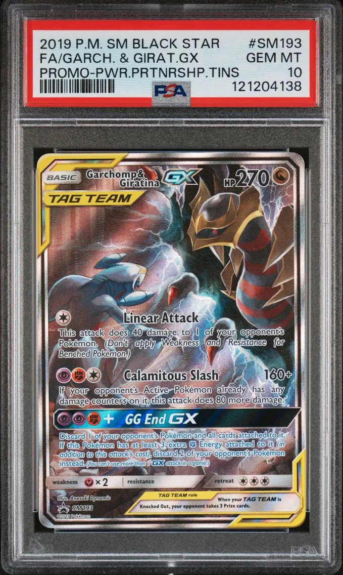 2019 #SM193 Full Art/Garchomp & Giratina GX PSA 10 SM Black Star Promo Pokemon