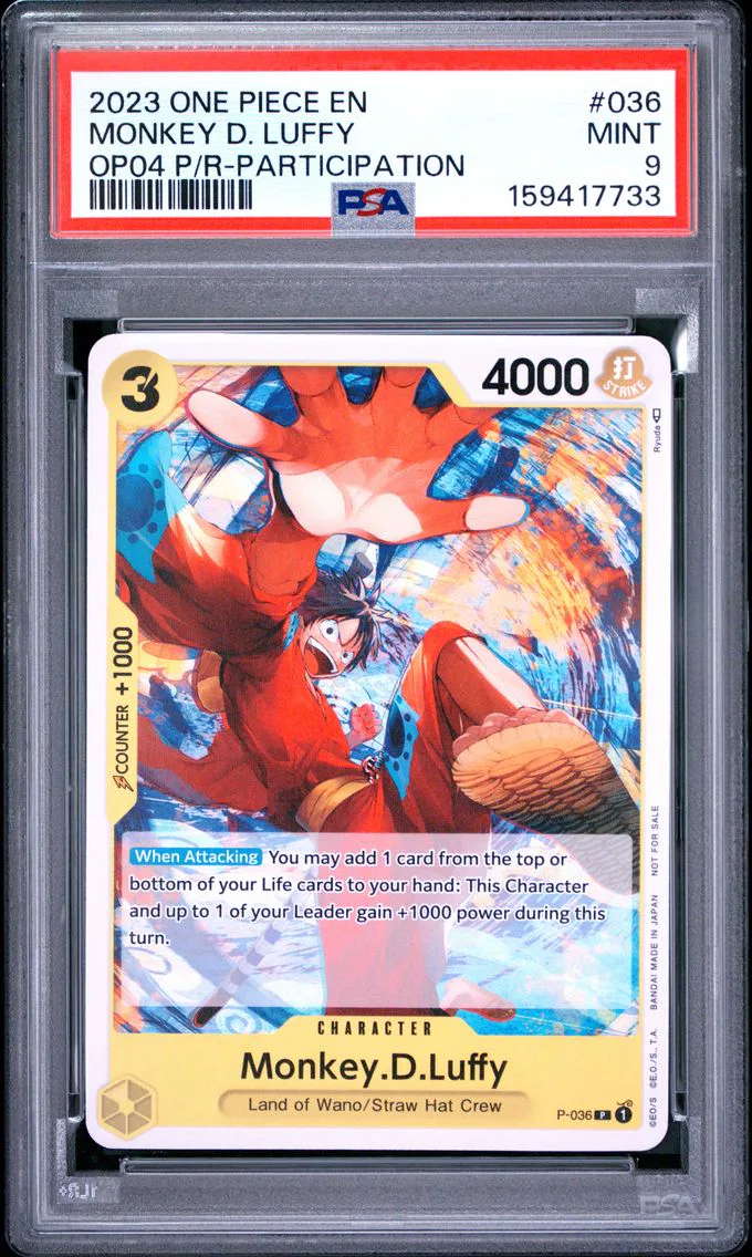 2023 #036 Monkey D. Luffy PSA 9 One Piece Promos