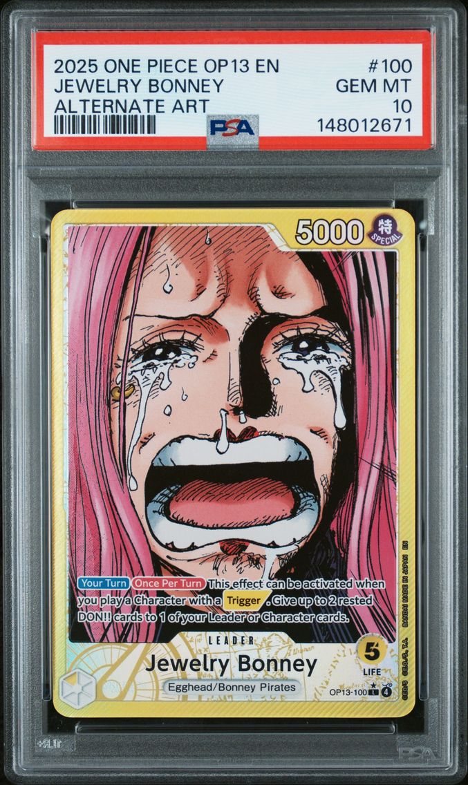 2025 #100 Jewelry Bonney PSA 10 One Piece OP13-Carrying on His Will
