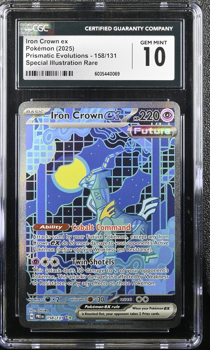 2025 #158 Iron Crown ex CGC 10 Prismatic Evolutions - PRE EN - English