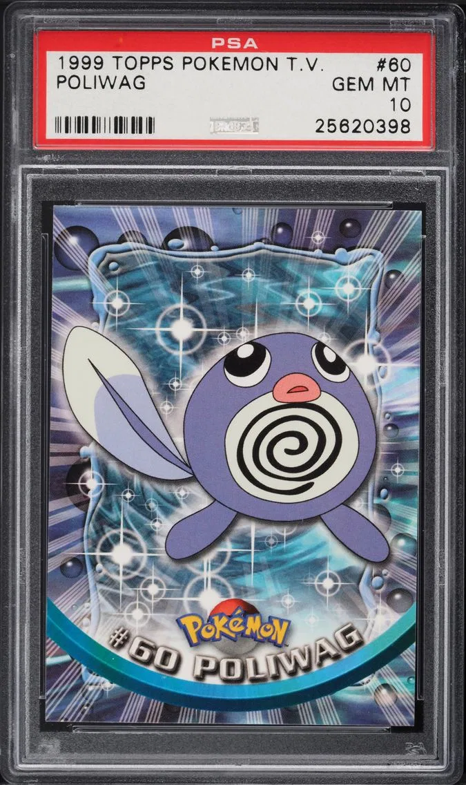 1999 #60 Poliwag PSA 10 Topps  TV Pokemon