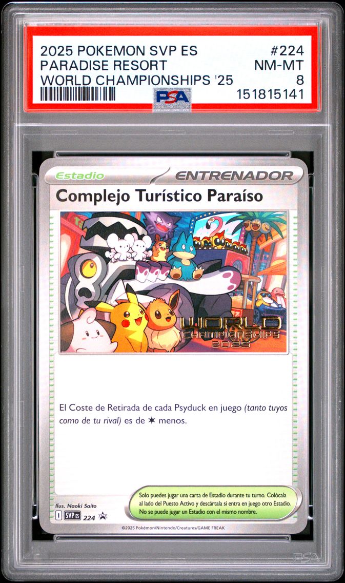 2025 #224 Paradise Resort PSA 8 Spanish Svp ES-SV Black Star Promo