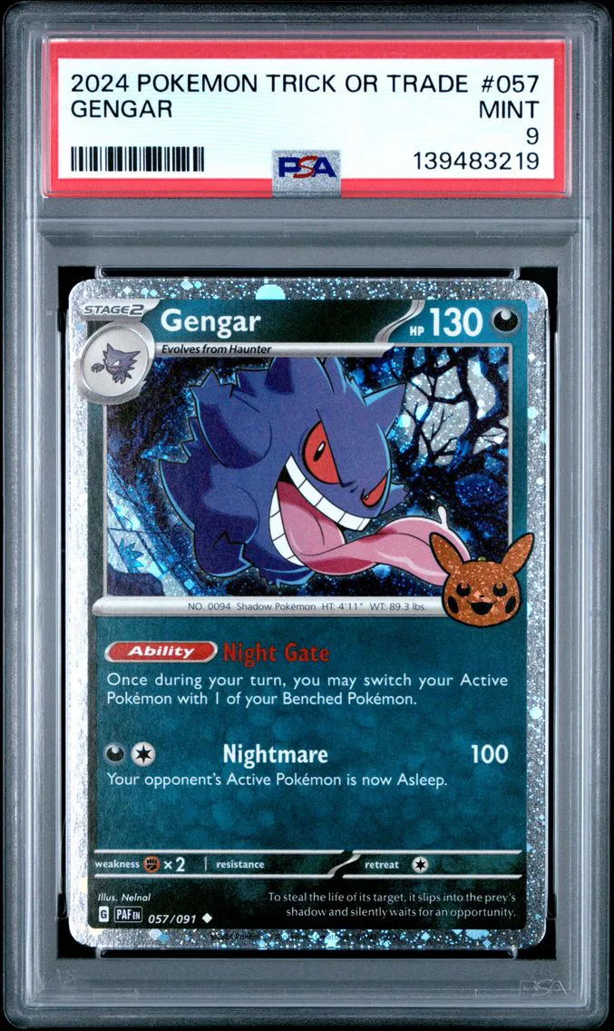 2024 #057 Gengar PSA 9 Trick or Trade