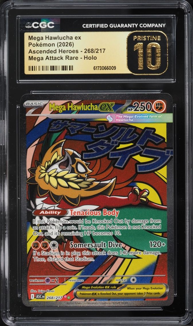 2026 Pokemon Mega Evolution Ascended Heroes MA Mega Hawlucha Ex #268 CGC 10 PRISTINE