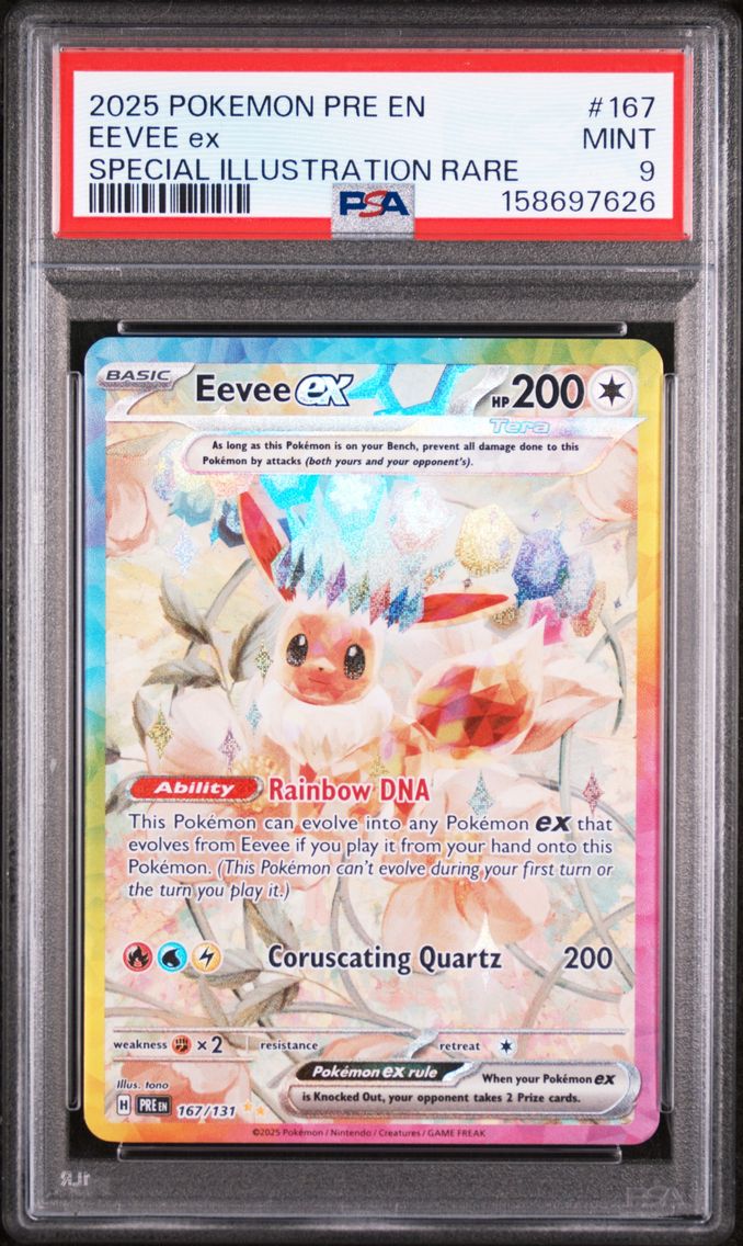 2025 #167 Eevee EX PSA 9 Pre EN-Prismatic Evolutions